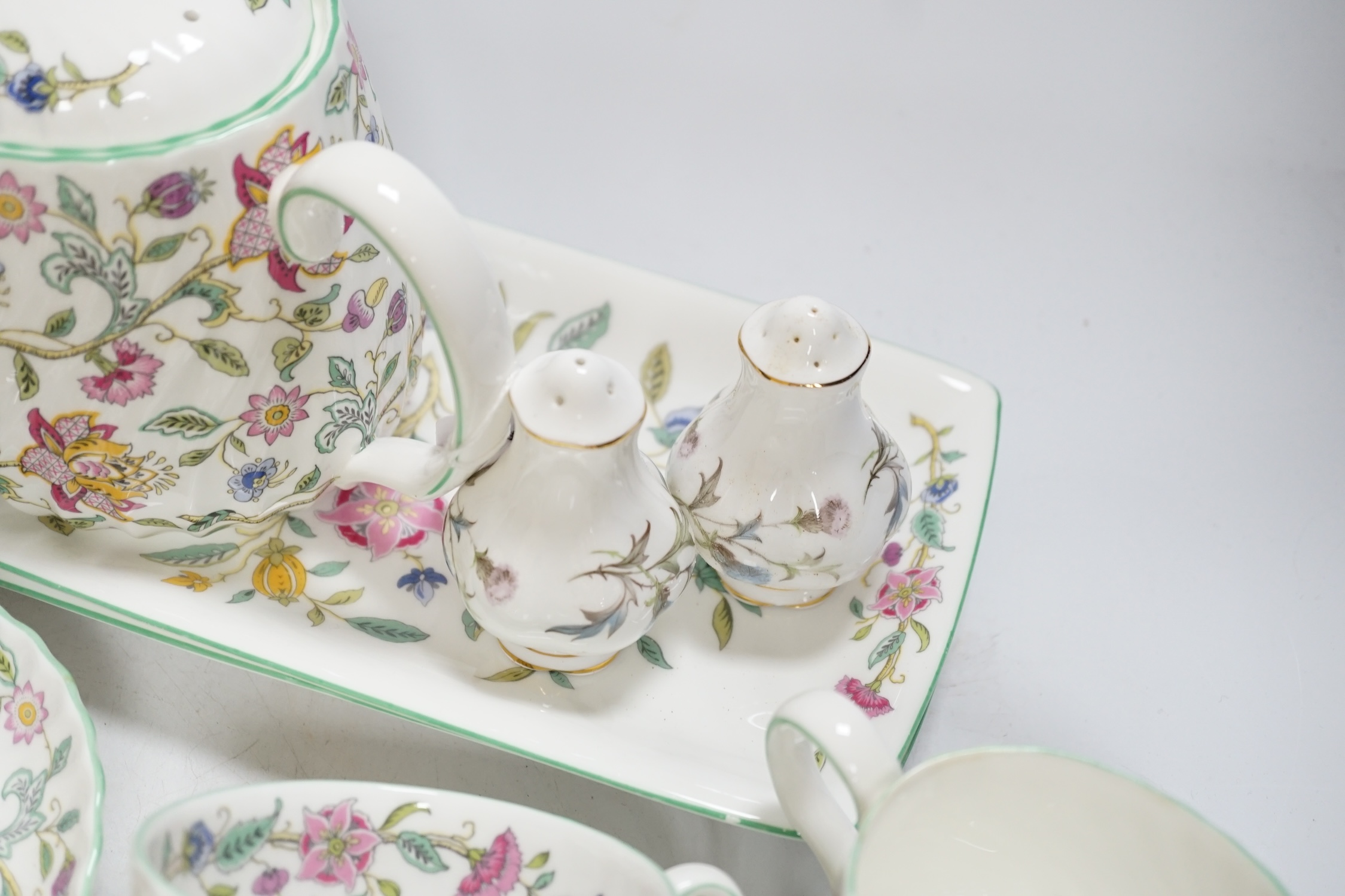 A Minton Haddon Hall eight place setting tea set